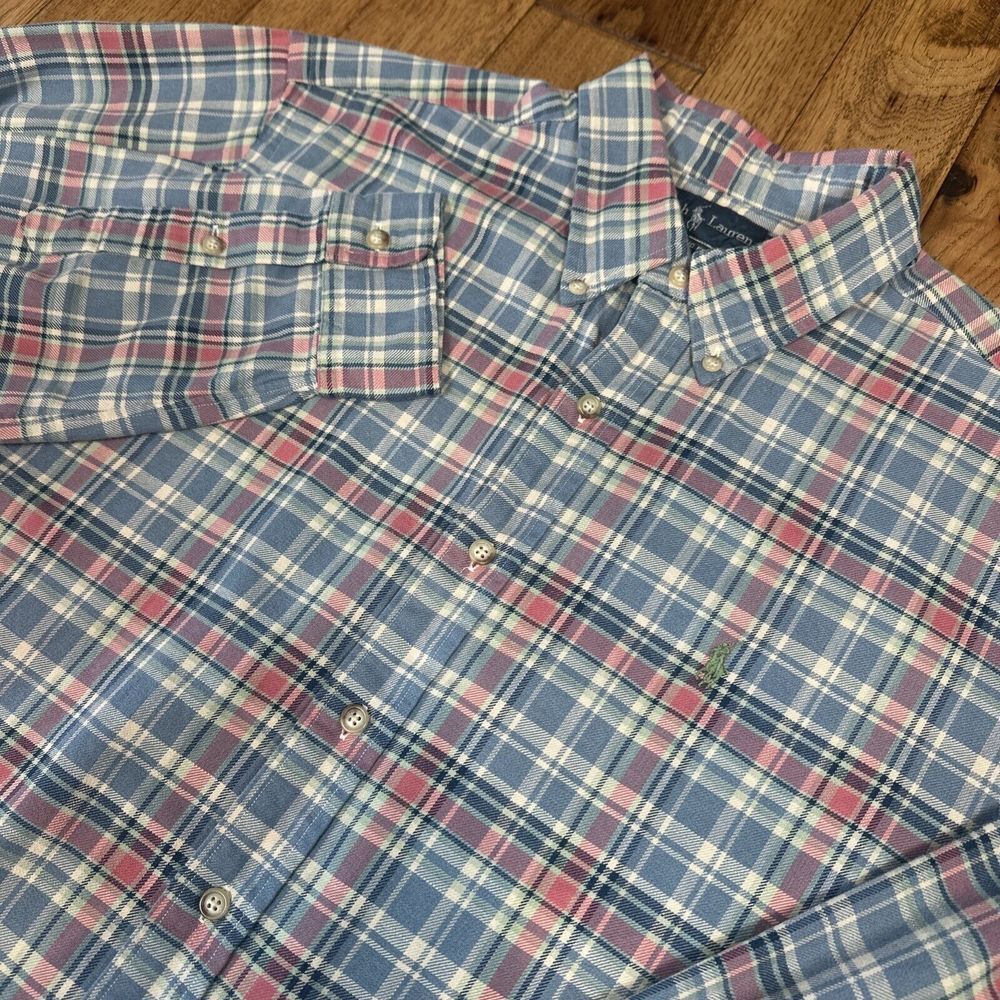 Ralph Lauren Polo Long Sleeve Button Down Shirt Mens‎ Classic fit Large Polo Hit